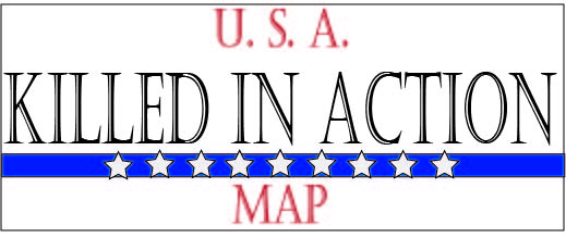 U.S.A. Killed In Action Map